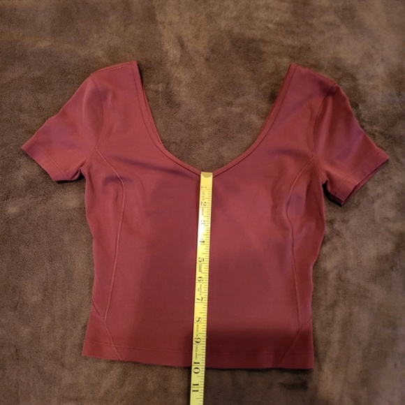 Lululemon Align Tee Smokey Red Maroon Size 4 - Picture 2 of 3